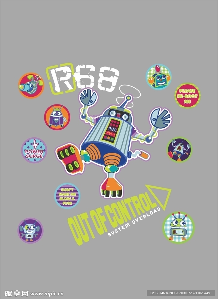 卡通图案设计素材