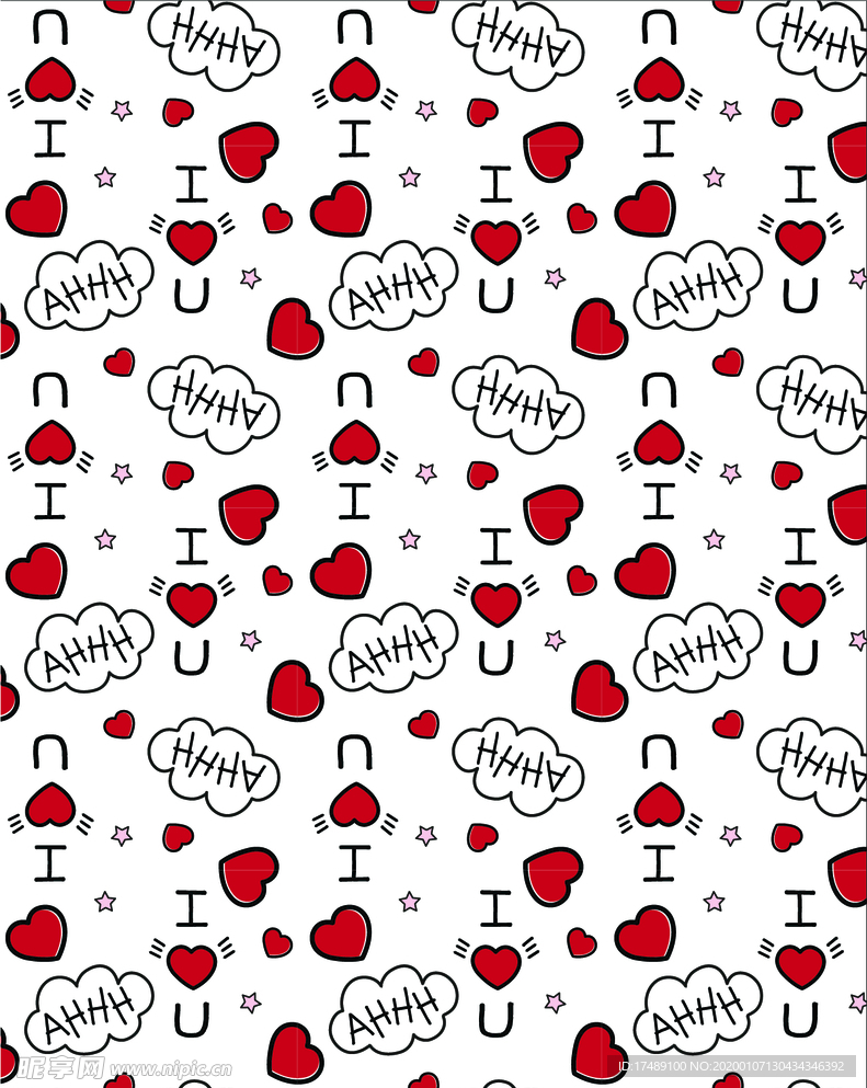 爱心卡通矢量图