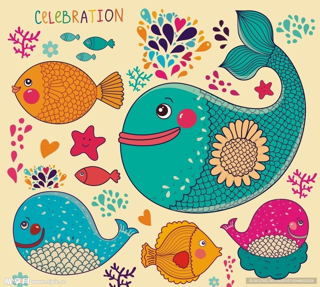 卡通 插画 壁画 墙纸 图案