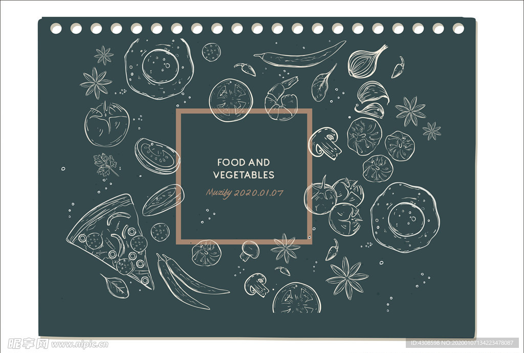 蔬菜手绘稿画册