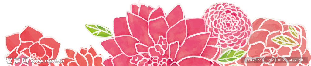 矢量牡丹花