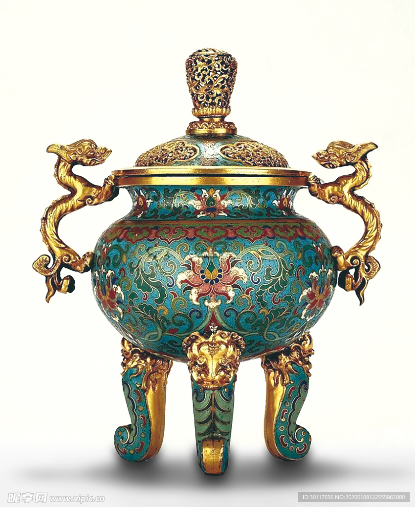 景泰蓝掐丝珐琅彩香炉瓶