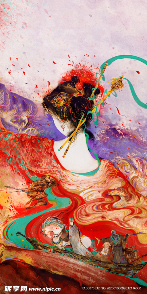 中国风西游记女儿国手机壳