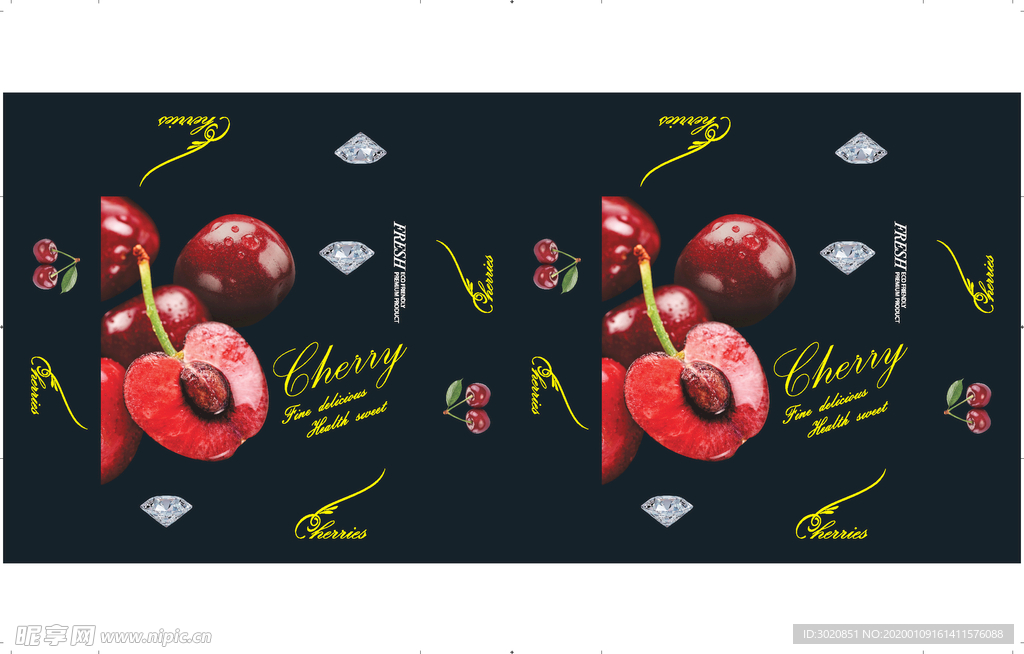 樱桃 钻石 包装 手提袋