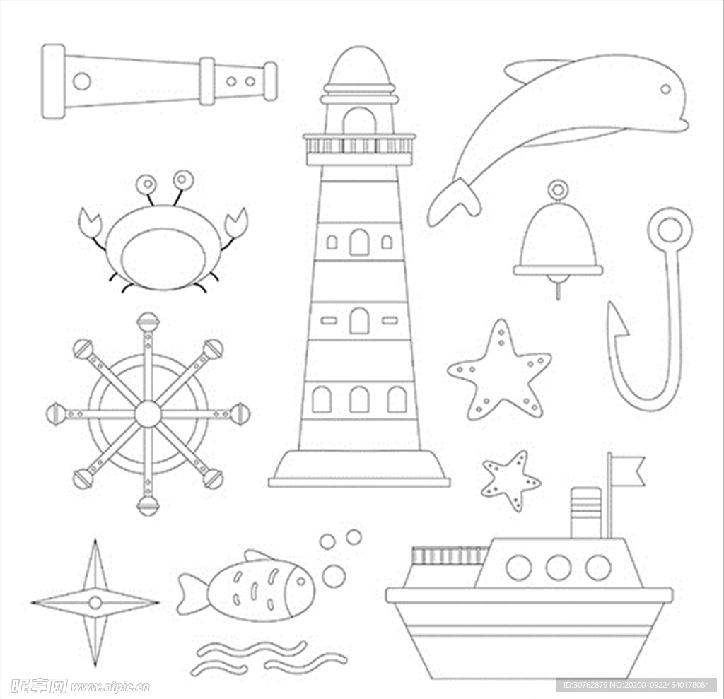 北欧装饰卡通图案船锚游泳圈