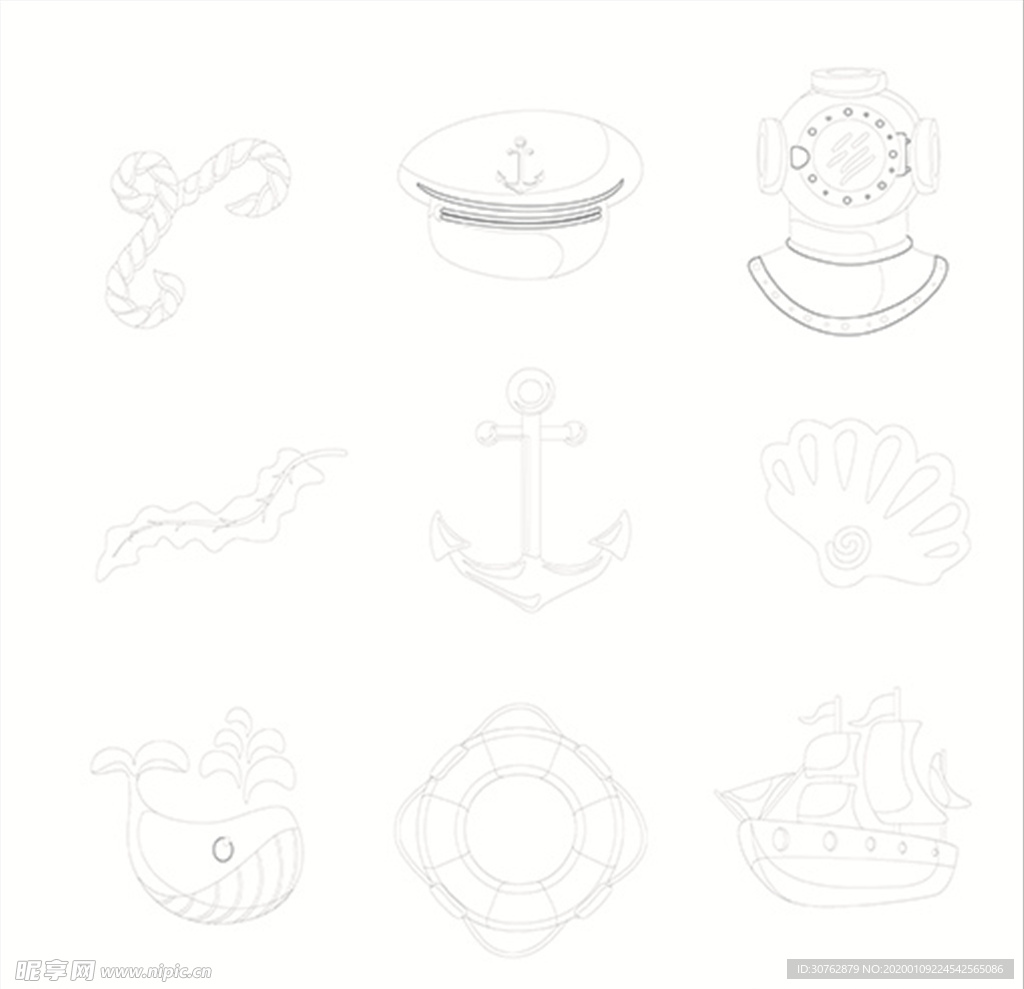 北欧装饰卡通图案船锚游泳圈