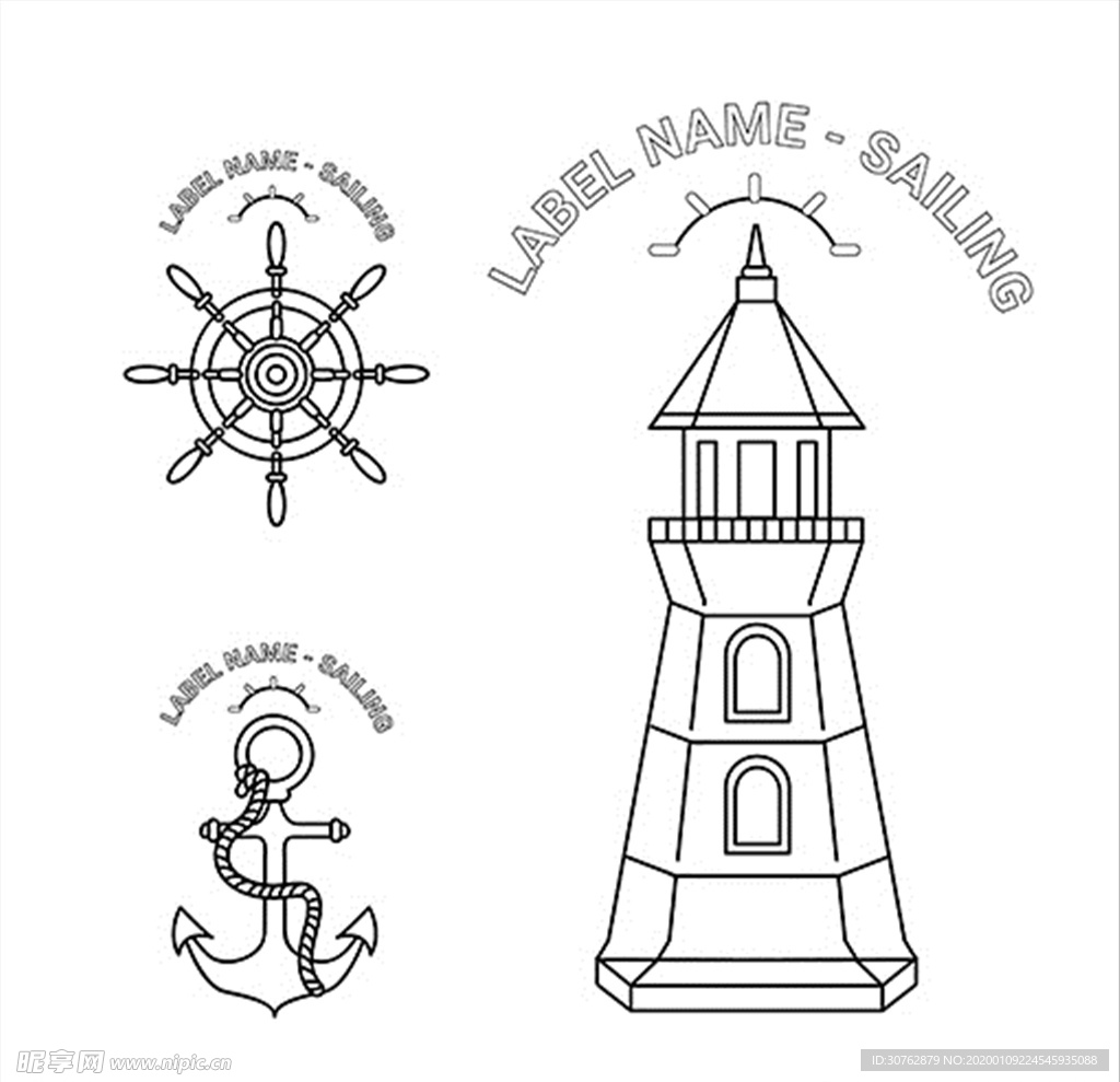 北欧装饰卡通图案船锚游泳圈