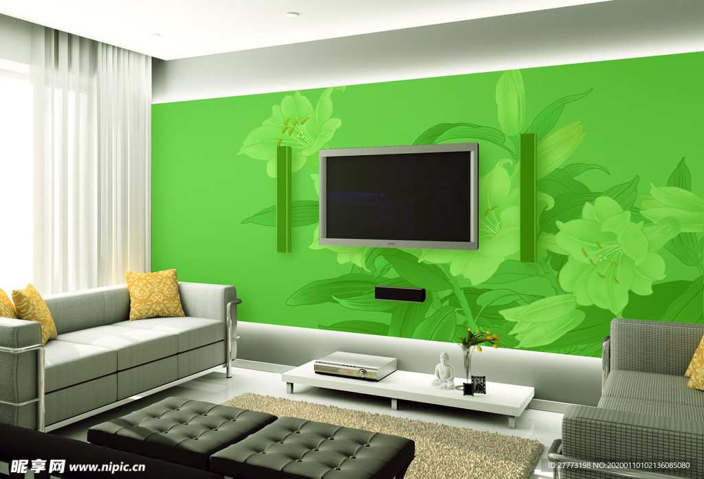 背景墙样机 场景 样机 装饰画