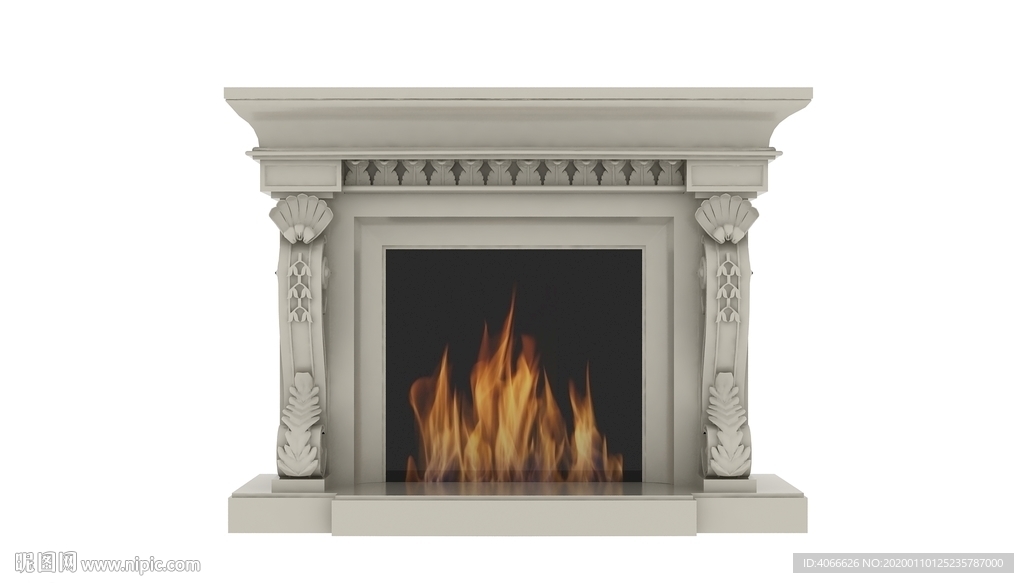 欧式壁炉3d模型