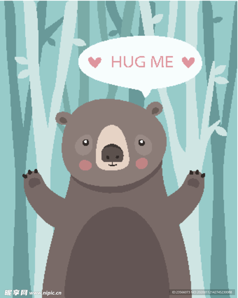 卡通动物主题创意装饰画