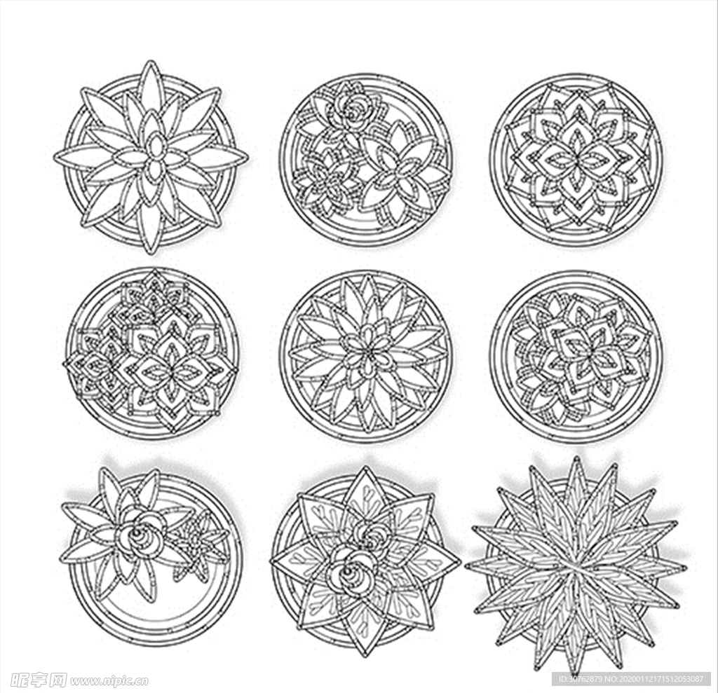 植物多肉服装图案底纹印花