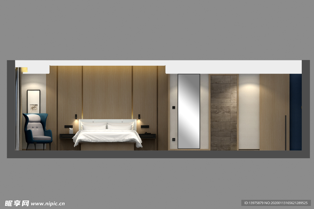 酒店床头背景墙