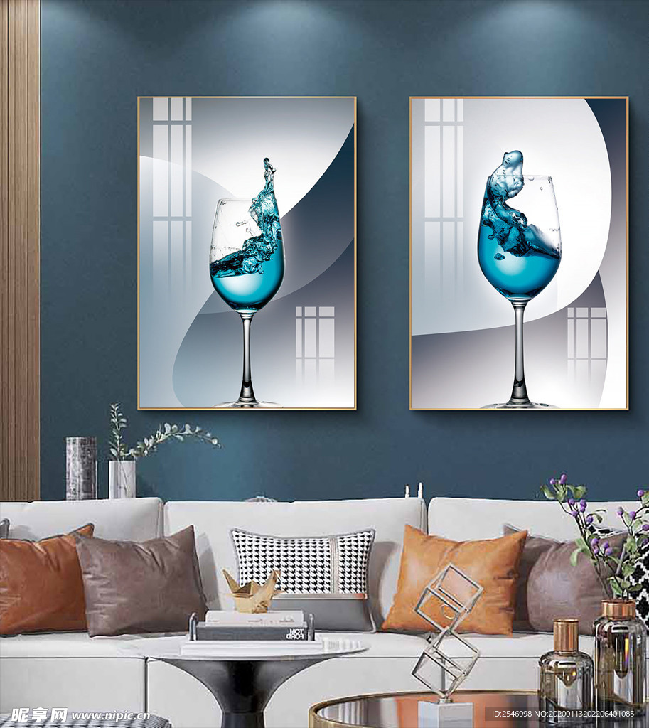 简约后现代餐厅装饰画