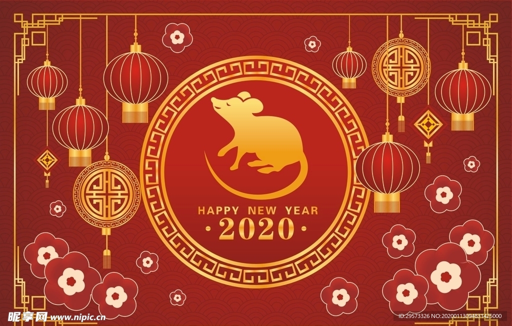 2020年展板 2020年鼠年