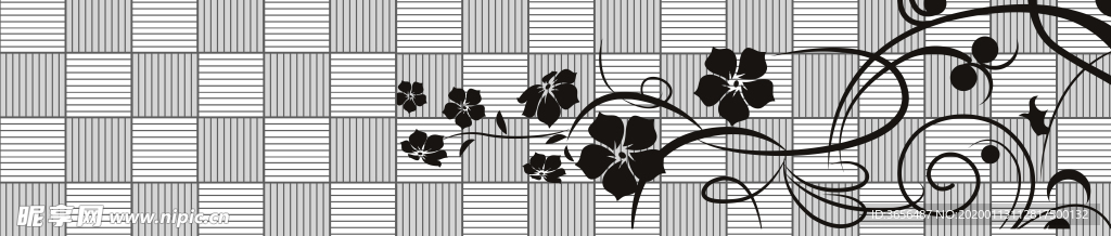 花   腰线   马赛克