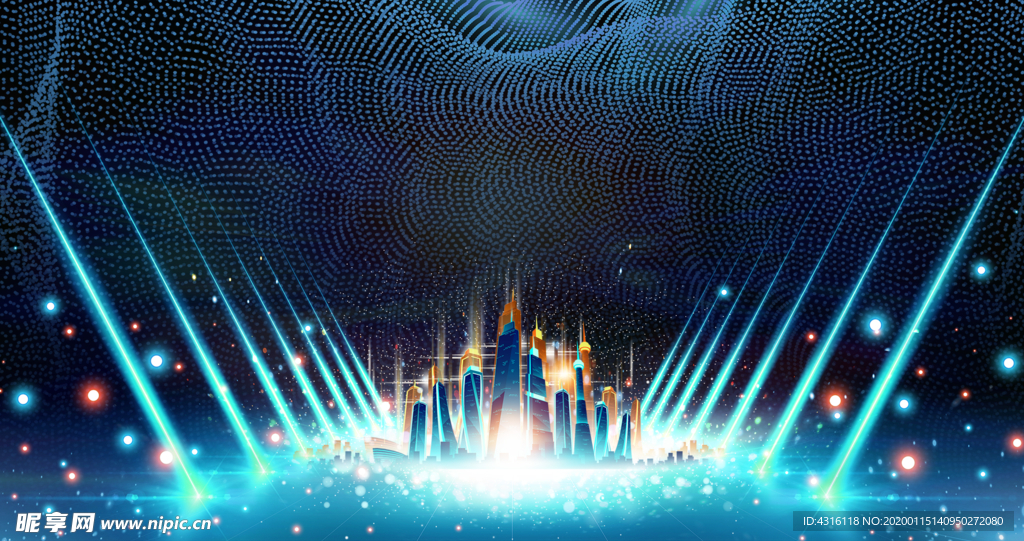 科幻  炫酷 科技 年会 背景