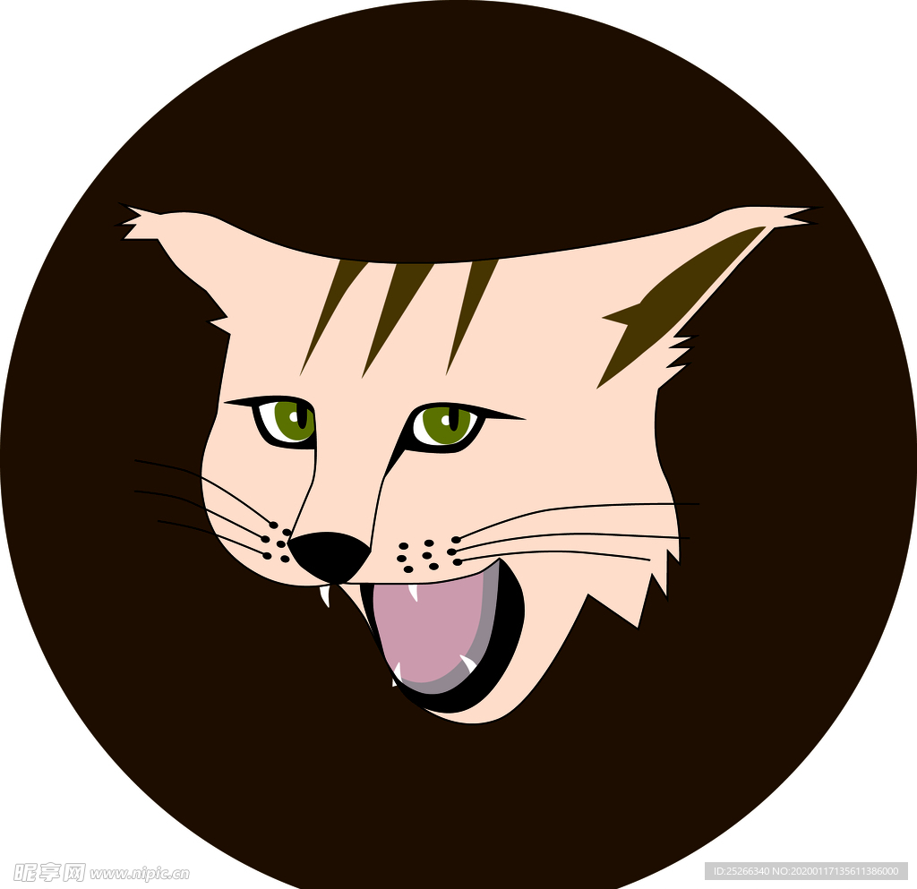 矢量图漫画山猫