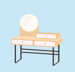 梳妆台矢量图