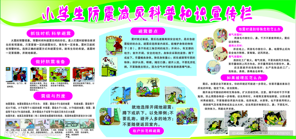 防震减灾科普知识宣传栏