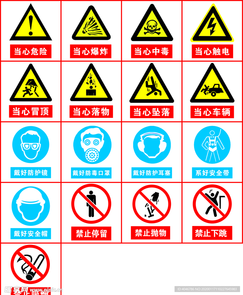 当心标志 注意标志
