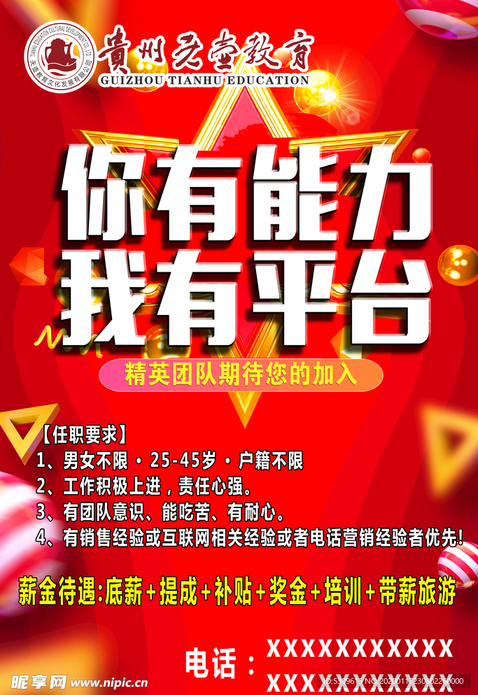 你有能力我有平台 招聘