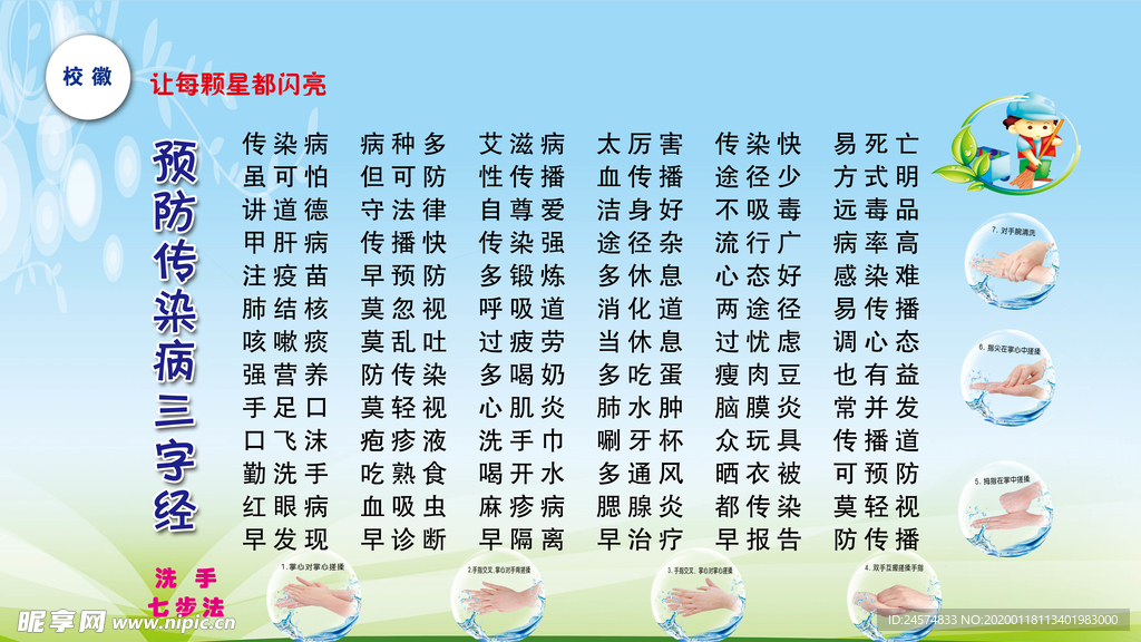 小学生预防传染病三字经