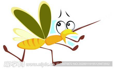 蚊子逃命PNG透明图档
