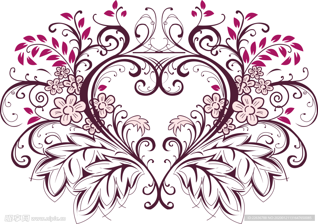 心 花边 花纹
