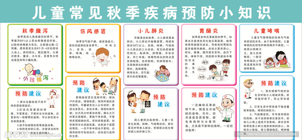儿童常见秋季疾病预防小知识