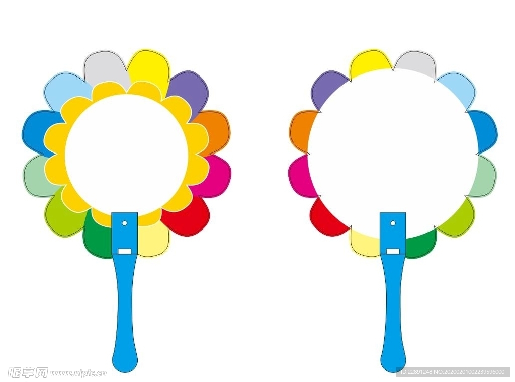 卡通花型广告扇 异形广告扇