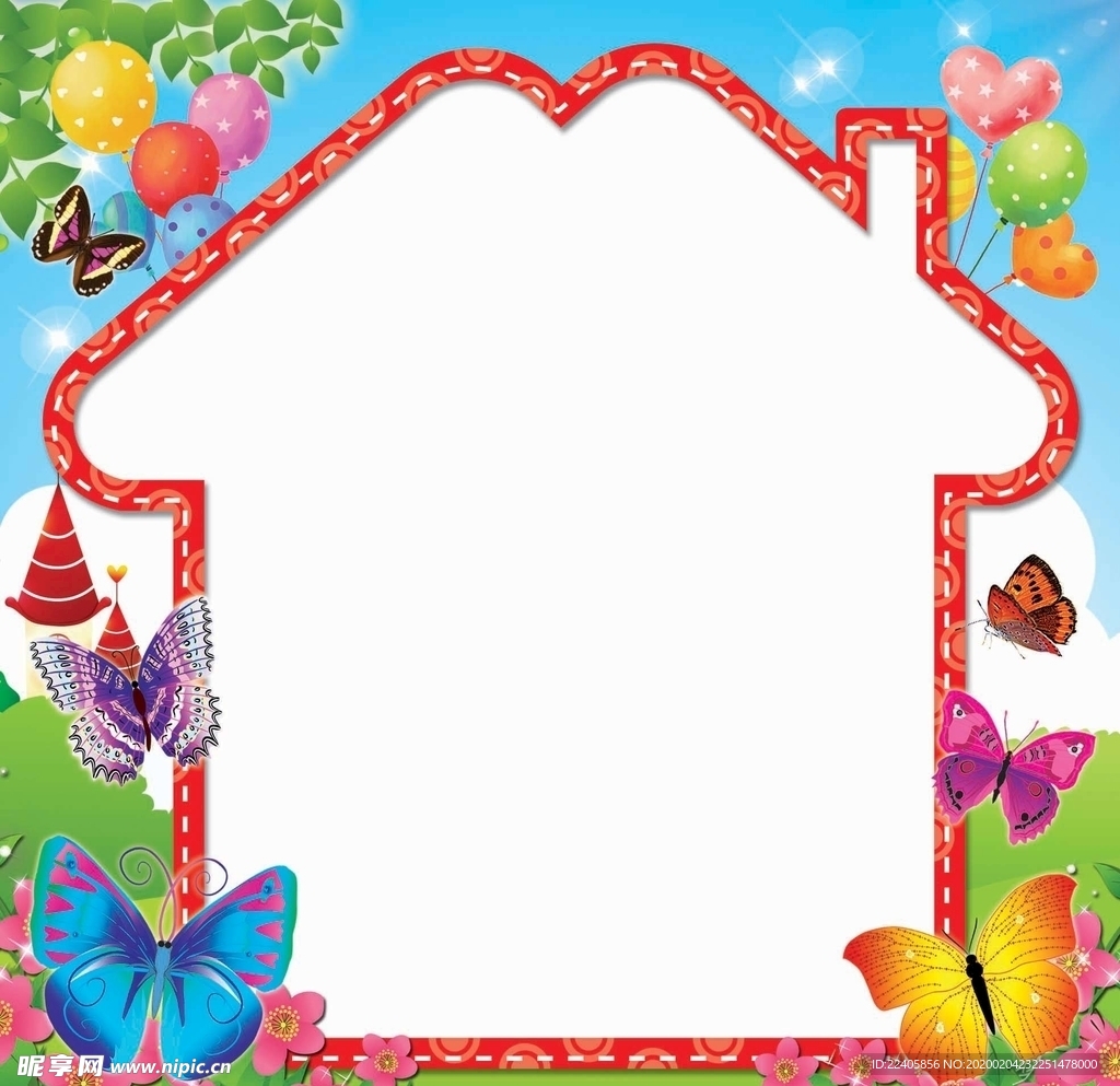 卡通蝴蝶相框