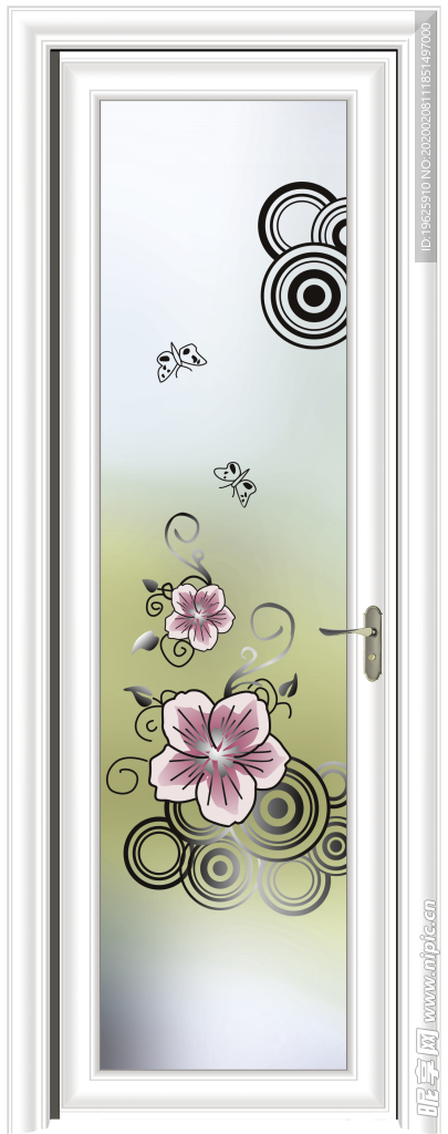 平开门  艺术玻璃