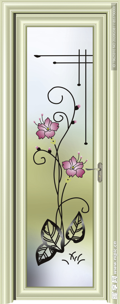 电泳香槟  平开门