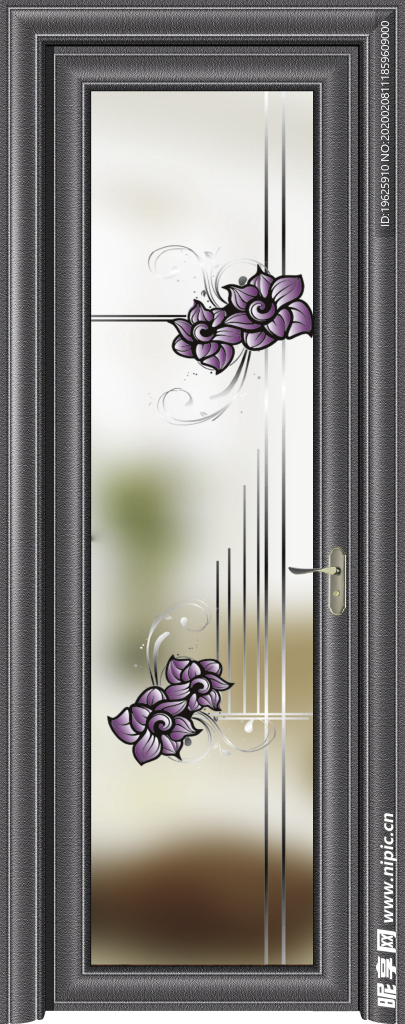 喷砂铁灰平开门