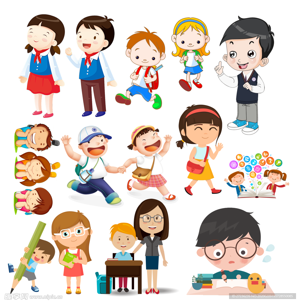 穿校服的小学生