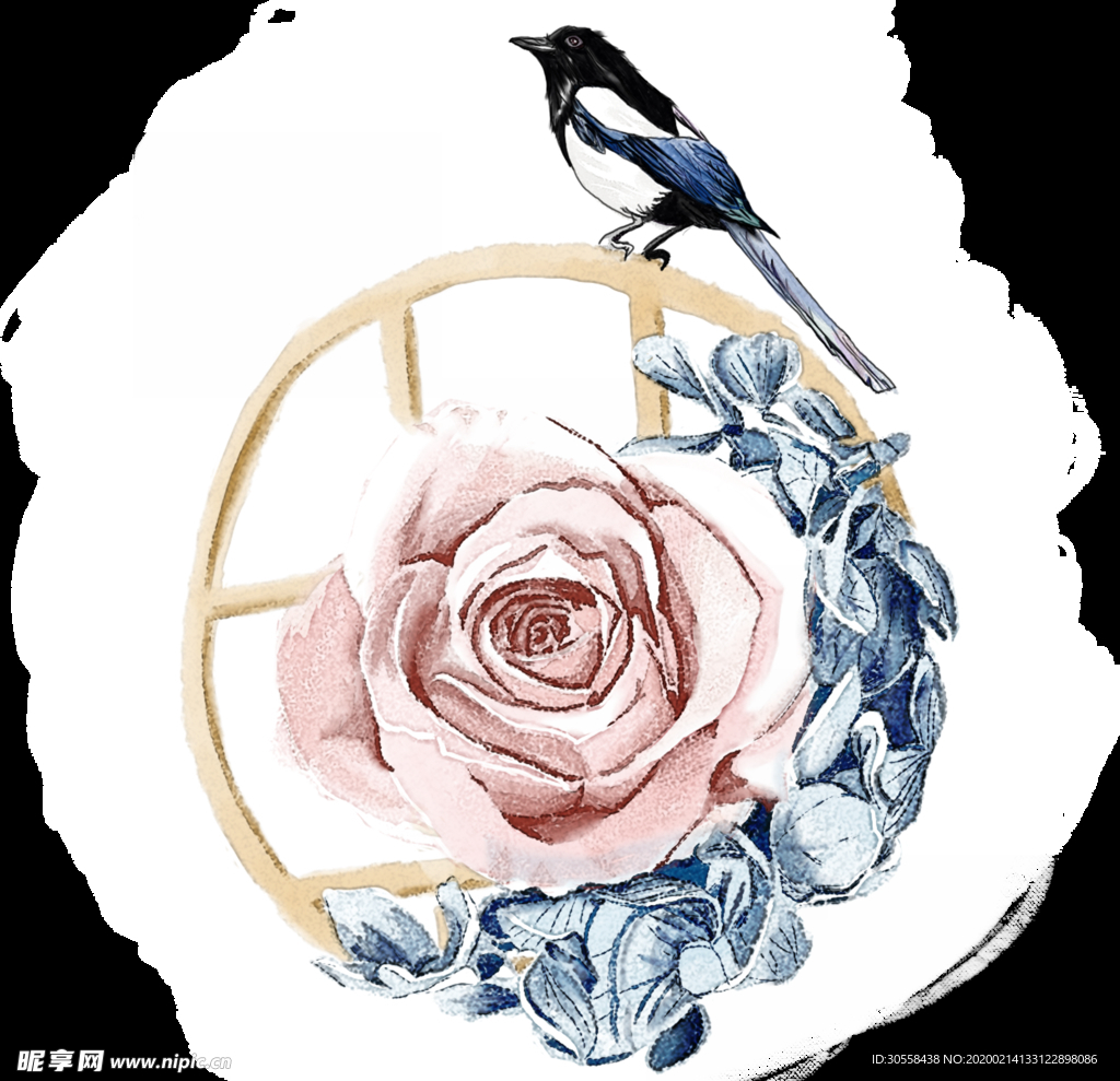 喜鹊花朵素材