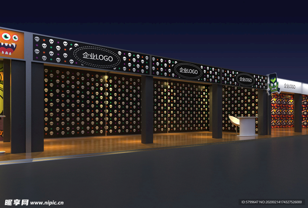 万圣嘉年华商户围壁展厅2