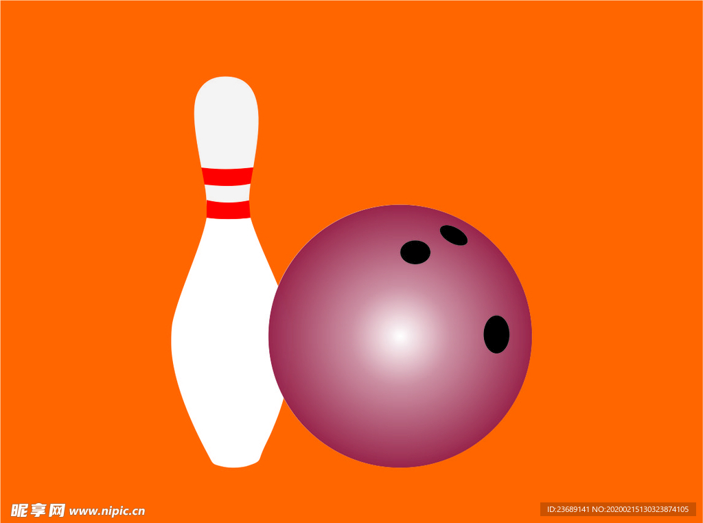 保龄球矢量图