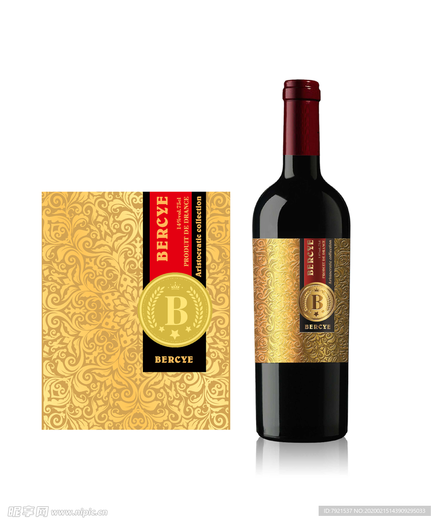 红酒酒标标签包装