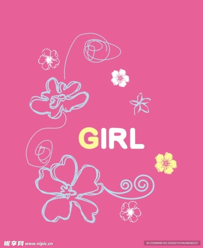 花朵花纹卡通服装图案设计