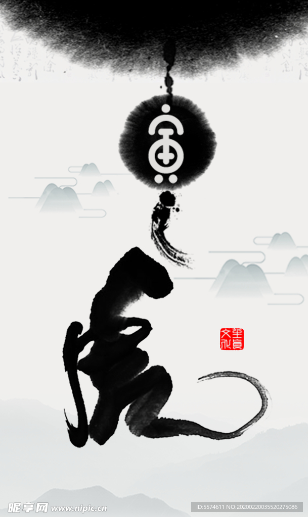 十二生肖插画海报 虎