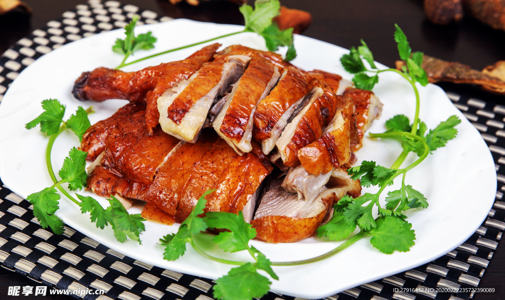 烤鸭美食海报