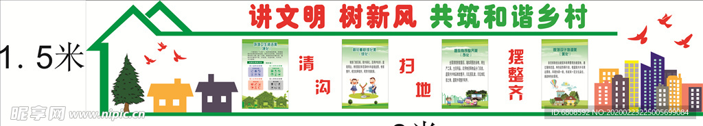 卫生治理文化墙