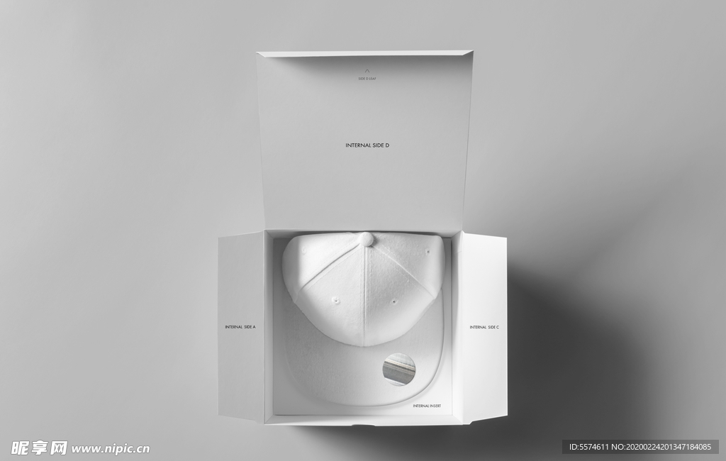 鸭舌帽包装盒样机