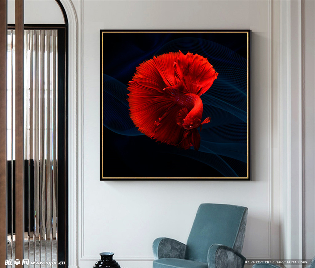 年年有余正方形装饰画