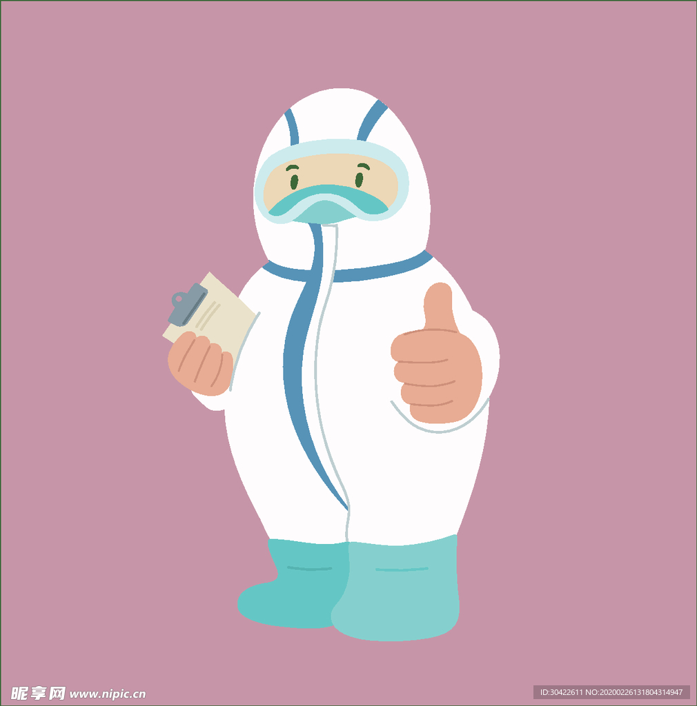 卡通人物 防护服医务人员EPS
