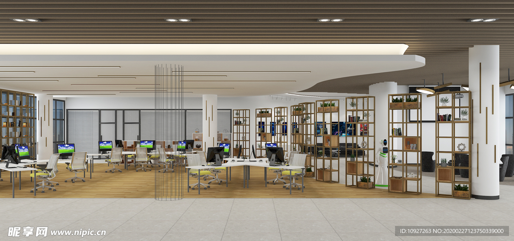 开放办公室设计效果图图片