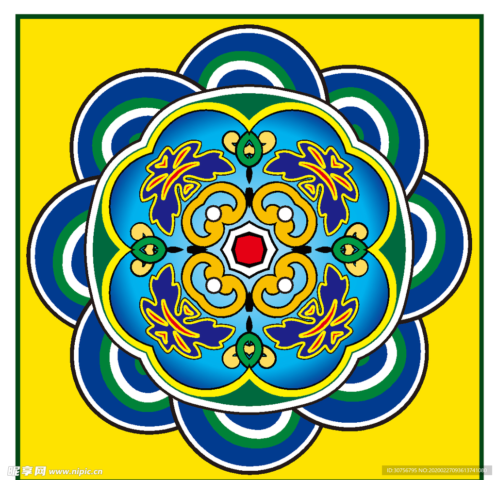 传统纹样 藻井纹 清代 复古