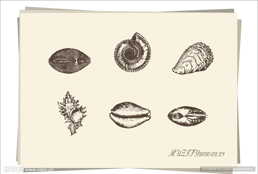 6款入海产品手绘稿