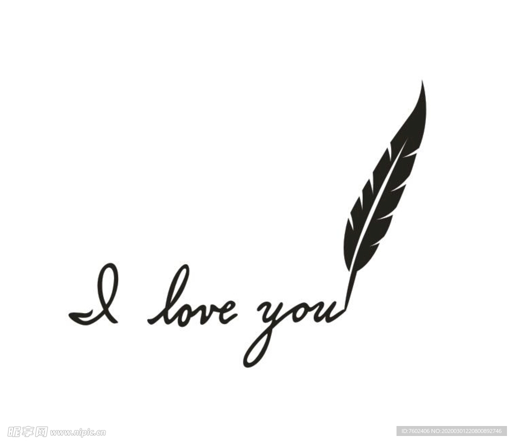 I LOVE YOU羽毛